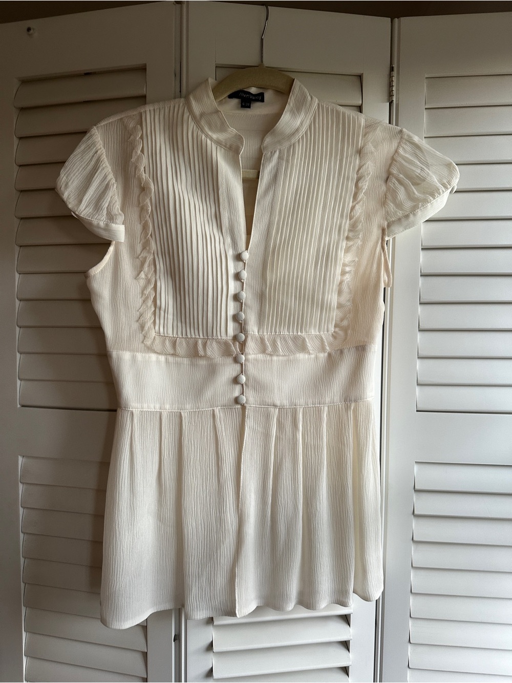 Gorgeous Pleated Silk Blouse by Alvin Valley